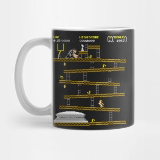 8 bit Black & Gold to the Bowl Mug